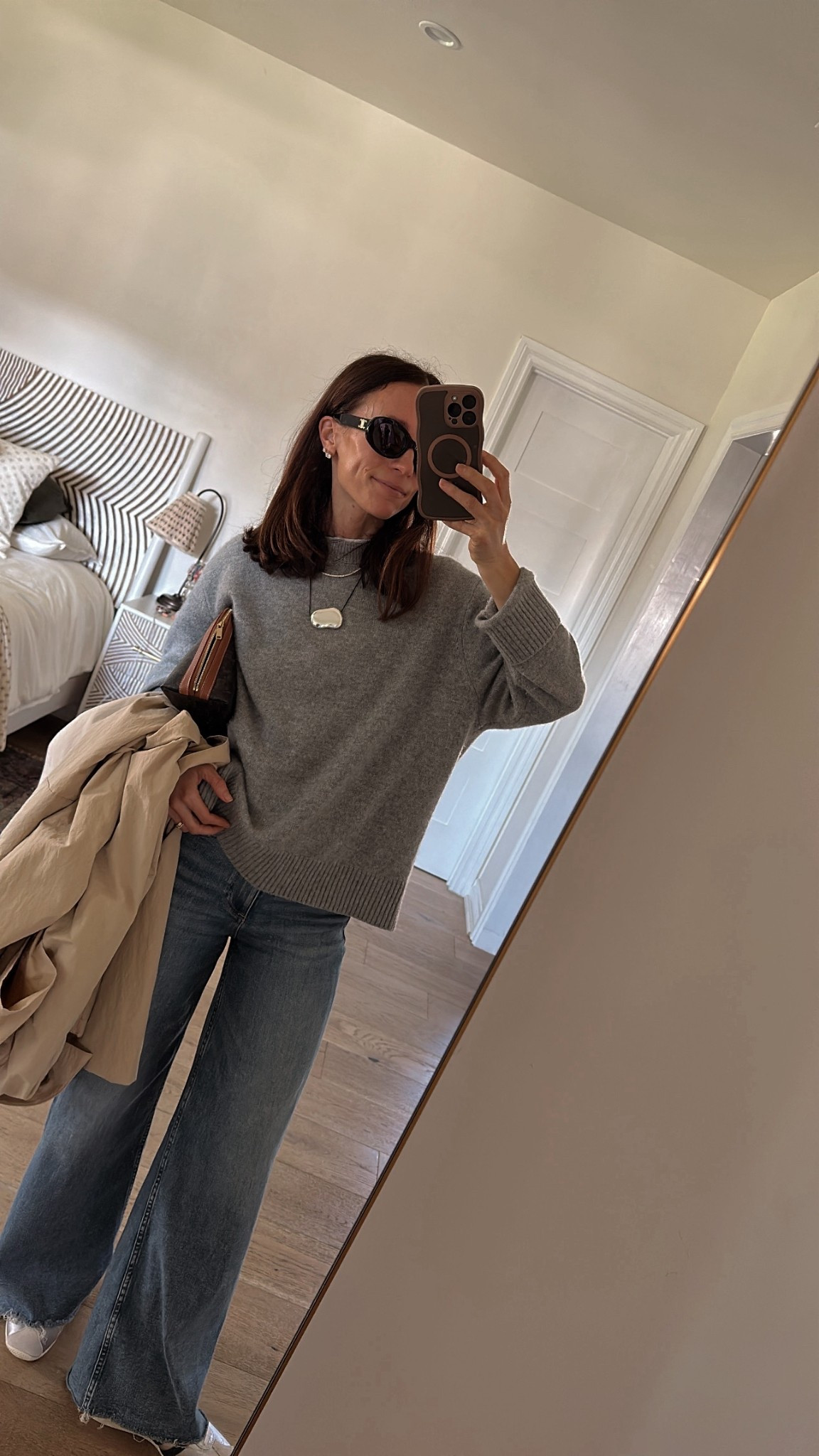 Mixed and matched wardrobe staples for today’s outfit 
Sweater is tts with a naturally looser fit 
Sneakers are *so* comfortable they’re men’s sizing, I’m a 6.5 and purchased a 5. 

#LTKOver40