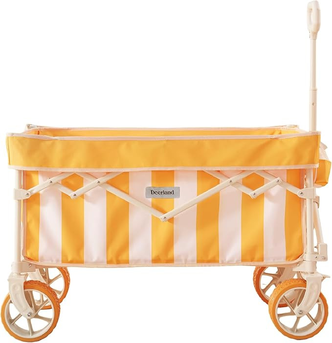 Beach Wagon for Sand with 6.7" Fat Tires, Foldable Beach Cart for Beach & Camping, Large Capacity... | Amazon (US)