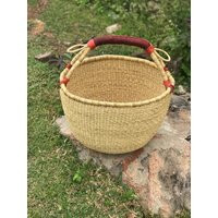 U Shopper Bolga Basket, Large Basket African Market Basket, Bolgatanga Baskets, Storage Gift Made in | Etsy (US)