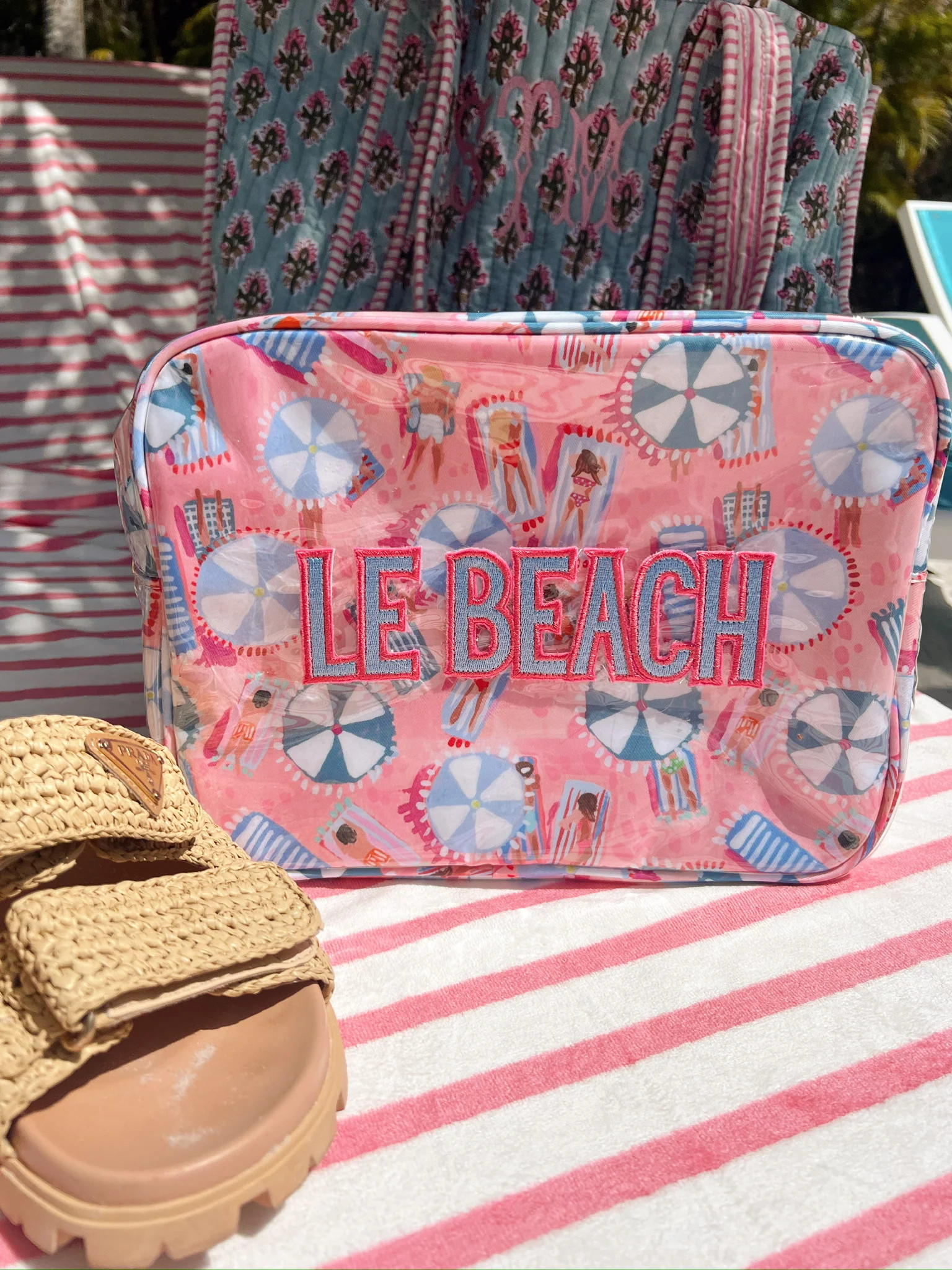 Le Beach - Pink Beach Clear Coat XL Bag | KenzKustomz