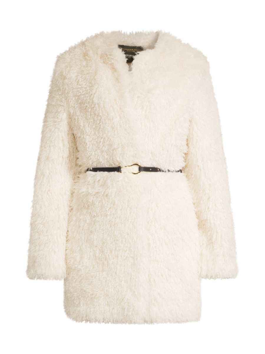 Belted Faux-Shearling Jacket | Saks Fifth Avenue