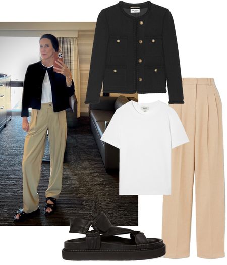 TRAVEL WITH A LIMITED PALETTE - DAY THREE
Tan, white, and black pieces anchored a week’s worth of looks on a recent trip to NYC.

Full story and details on A Note on Style blog.

#packing #carryon #packingtip

#LTKtravel #LTKstyletip