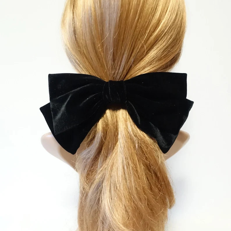 Velvet Black Bow Hair Accessory Shop for Women | Etsy UK | Etsy (UK)