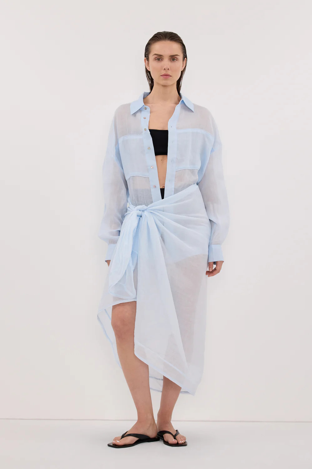 TROPEZ CORNFLOWER RAMIE SARONG | DISSH