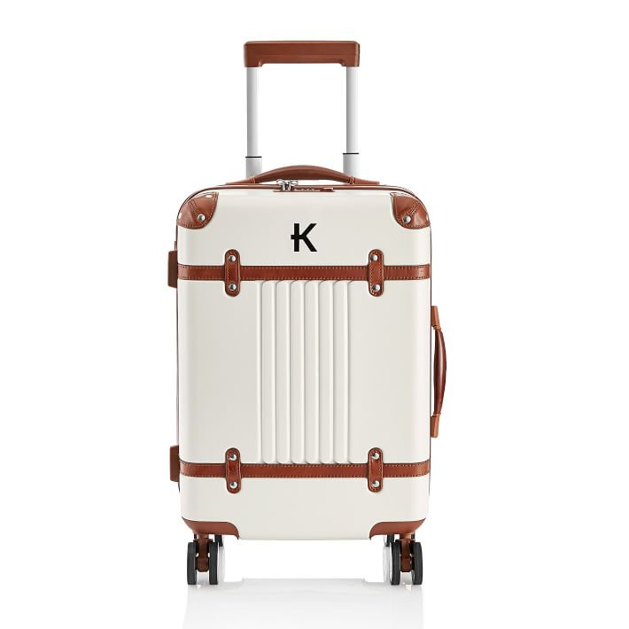 Terminal 1 White/Brown Carry-on Luggage | Pottery Barn Teen