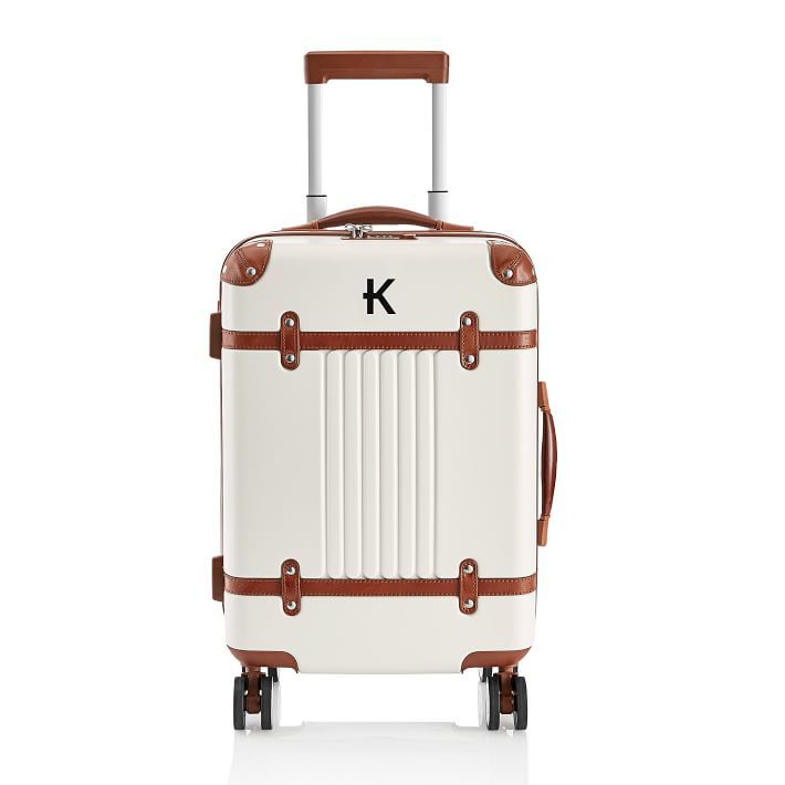 Terminal 1 White/Brown Carry-on Luggage | Pottery Barn Teen