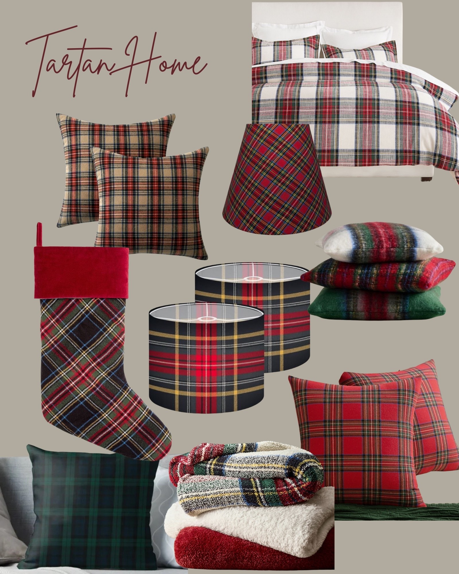 Classic Christmas Tartan decor is always worth the investment! This plaid will forever stand the test of time 🎄❤️💚

#LTKHoliday