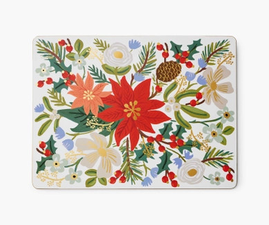 Holiday Bouquet Cork Placemats | Rifle Paper Co. | Rifle Paper Co.