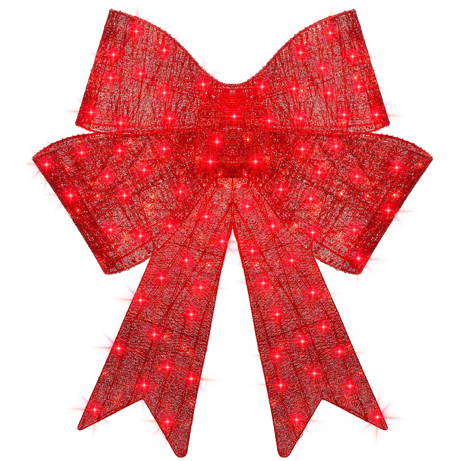 The Holiday Aisle® 48In Pre-Lit XL Christmas Bow, Large Outdoor LED Lighted Holiday Decor W/ 8 L... | Wayfair North America