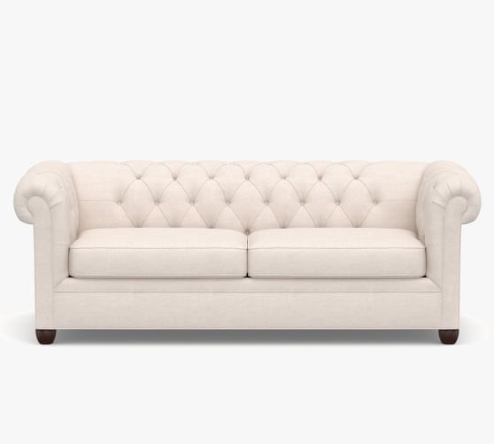 Chesterfield Roll Arm Upholstered Sleeper Sofa | Pottery Barn (US)