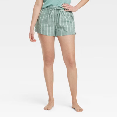 Women's Striped Cotton Pajama Shorts - Auden™ | Target