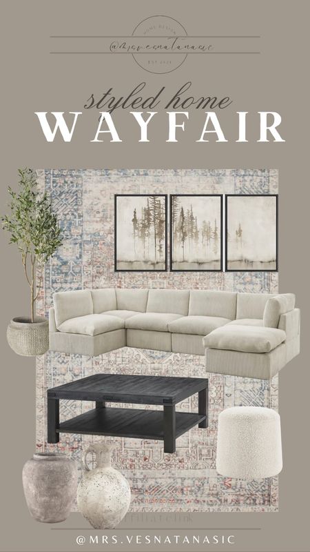 Styled living room inspo from Wayfair! Almost all the pieces are on sale! 

Wayfair, living room, living room, coffee table, sofa, sectional, tree, faux plant, Wayfair finds, Wayfair home, Wayfair find, Wayfair furniture, loloi rug, rug, 

#LTKhome #LTKsalealert #LTKstyletip