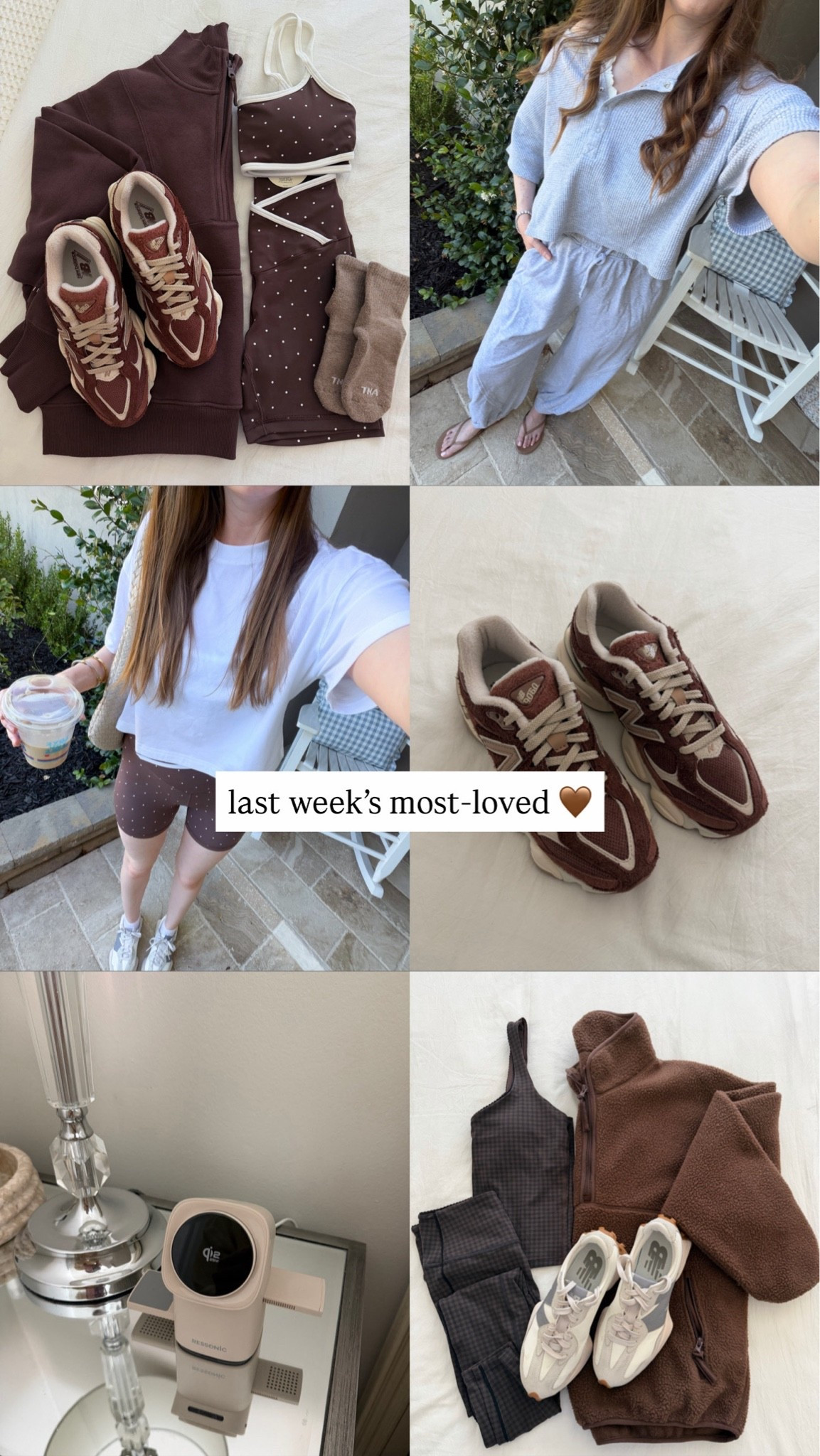 fall transition, matching sets, polka dots, gingham, loungewear 🤎