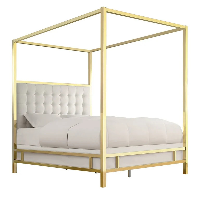 Chelsea Lane Umberton Upholstered Canopy Bed | Walmart (US)