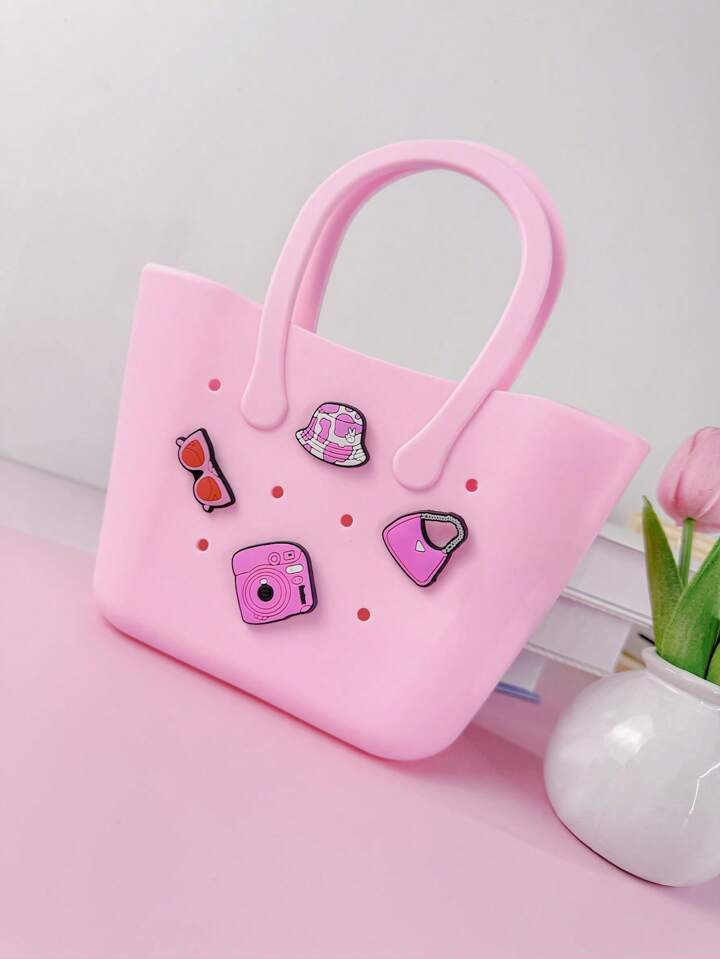 1 Pieza Bolso De Mano Desmontable De Silicona Con Letras De Unicolor Para Niños, Nuevo | SHEIN