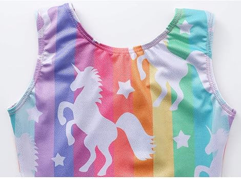 Leotards for Girls Gymnastics Unicorn Mermaid Rainbow Cupcake Dinosaur Sparkle Biketard 2-10 Year... | Amazon (US)