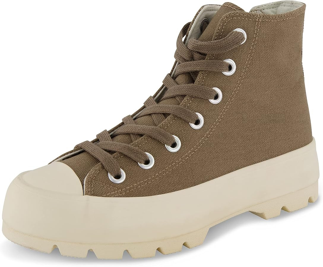 CUSHIONAIRE Women's Vespa high top Canvas Sneaker +Memory Foam and Side Zipper | Amazon (US)