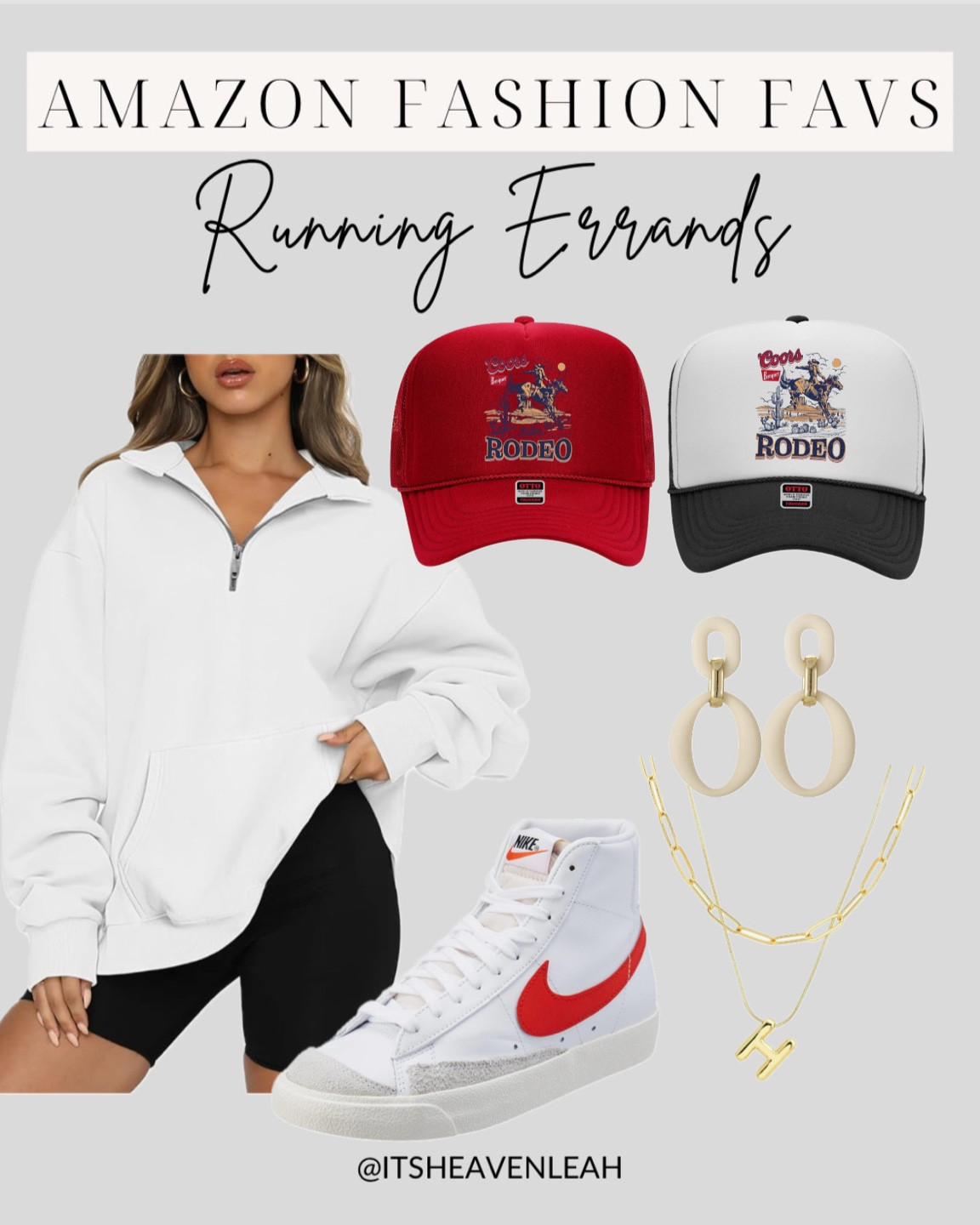 Amazon Spring Outfit. Amazon Matching Set, NIKE Sneaker High Tops, Trucker Hats, 
Low and High in Mix. 
FOLLOW ME FOR MORE 🖤

#LTKfindsunder100 #LTKstyletip #LTKU