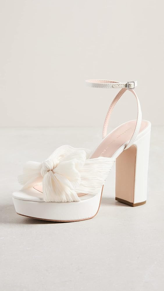 Loeffler Randall Women's Natalia Platform Pleated Bow Sandals | Amazon (US)