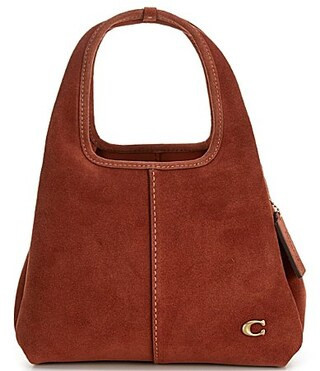 COACH Lana Suede Shoulder Handle Bag 23 - Clay | Dillard's