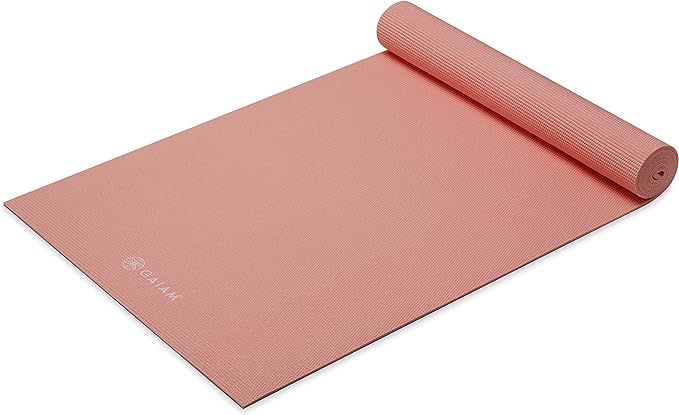 Gaiam Solid Color Yoga Mat, Non Slip Exercise & Fitness Mat for All Types of Yoga, Pilates & Floo... | Amazon (US)
