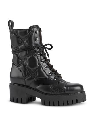 Women's GG Quilted Platform Combat Boots | Bloomingdale's (US)