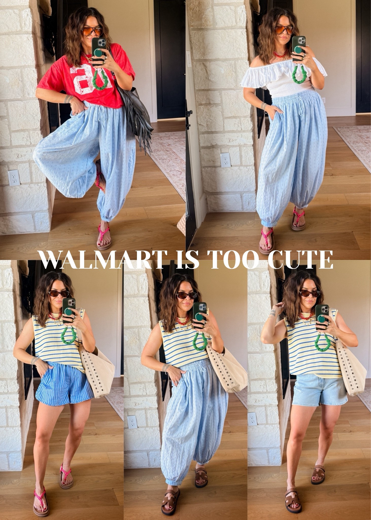 My Walmart order popped off!
Large on bottoms
Xl on red tee & yellow tank
Large on off shoulder top 
Size up one in denim shorts

#LTKootd #LTKMidsize #LTKOver40

#LTKOver40 #LTKMidsize #LTKootd