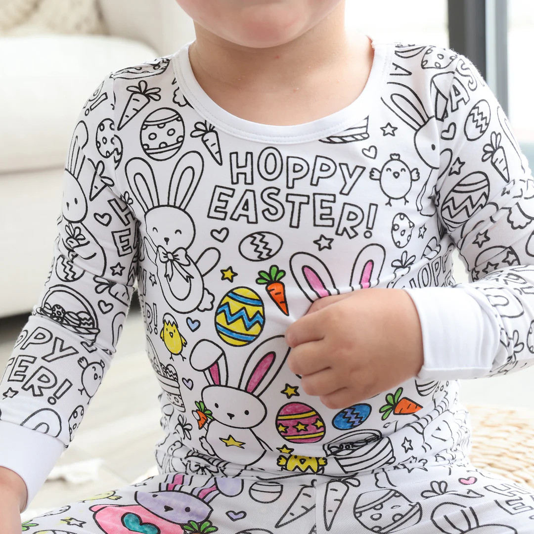 Color Me Pajama™ Two Piece Set | Hoppy Easter | Caden Lane
