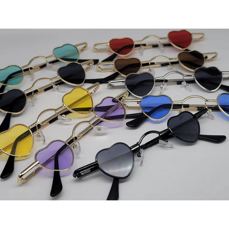 Fashion Small Frame Heart Sunglasses Vintage Sunglasses Different Colors | Walmart (US)