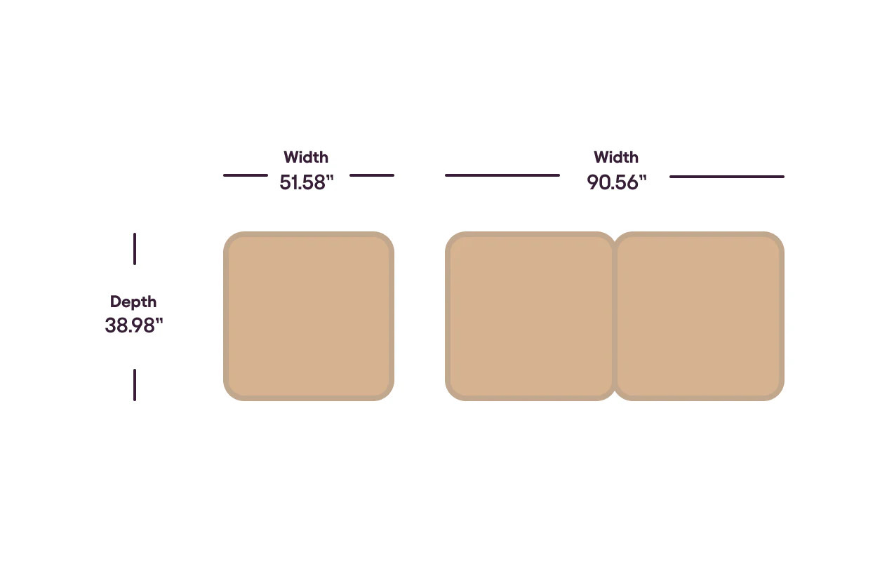 Coconut 3 Seat Sectional with 2 Recliners | Homebody