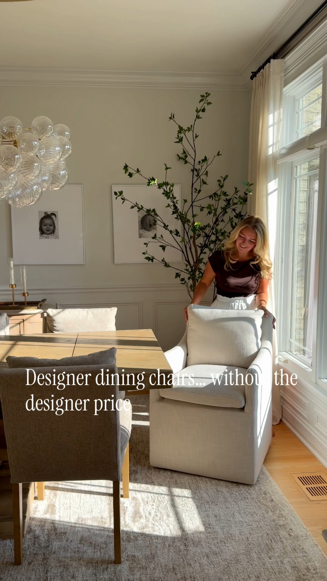 Designer look for less ✨ These Amazon dining chairs give me all the RH, Pottery Barn + Arhaus vibes without the designer price. Love the oversized silhouette, textured fabric + how elevated they look at the ends of our dining table. 🤎

#LTKHome #LTKSaleAlert