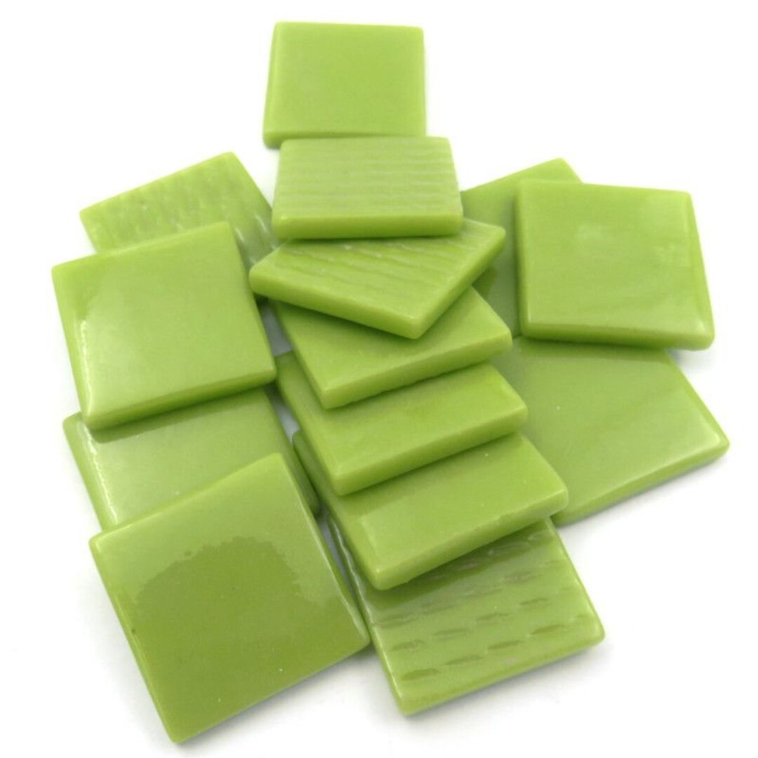 Electric Green Ottoman pate De Verre Glass Mosaic Tiles - Etsy | Etsy (US)