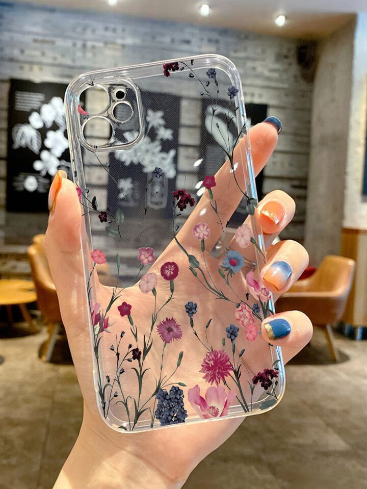 Transparente Handyhülle mit Blume Muster | SHEIN