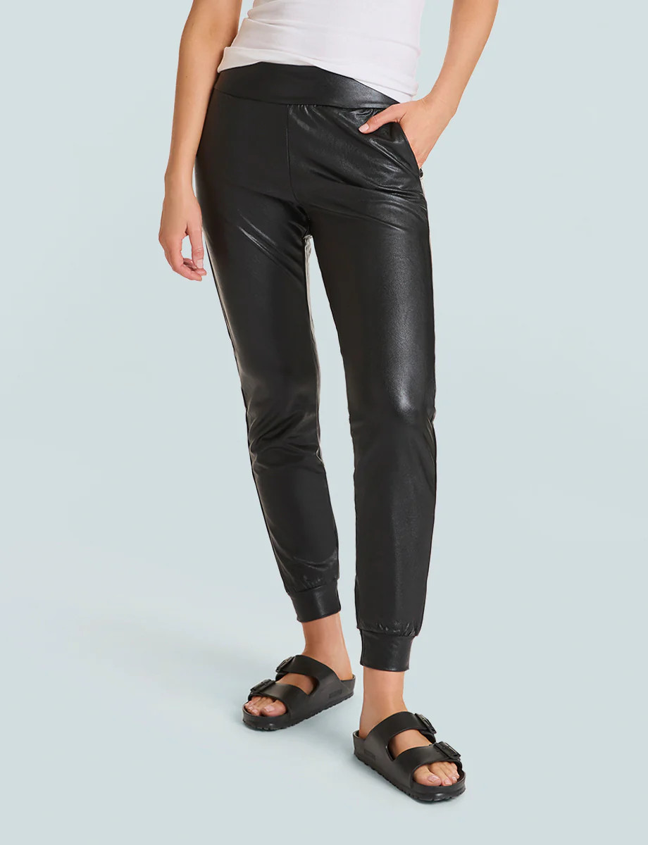 Faux Leather Jogger Medium / Black | Commando®