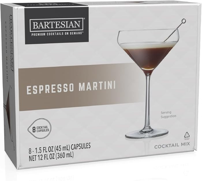 Bartesian Espresso Martini Cocktail Mixer Capsules for Cocktail Machine – Home Bar Mixology Coc... | Amazon (US)