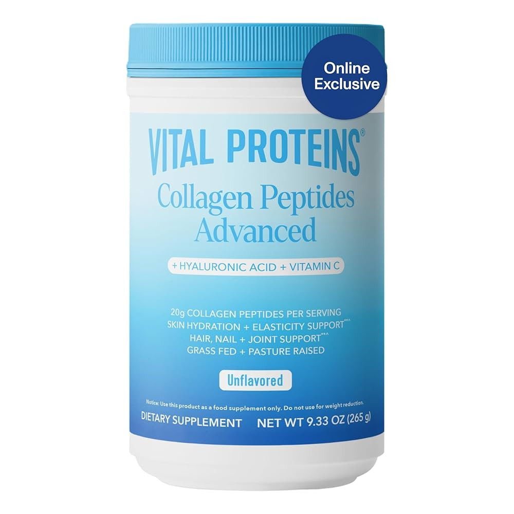 Vital Proteins Collagen Peptides Powder Advanced with Hyaluronic Acid & Vitamin C, Collagen Suppl... | Amazon (US)