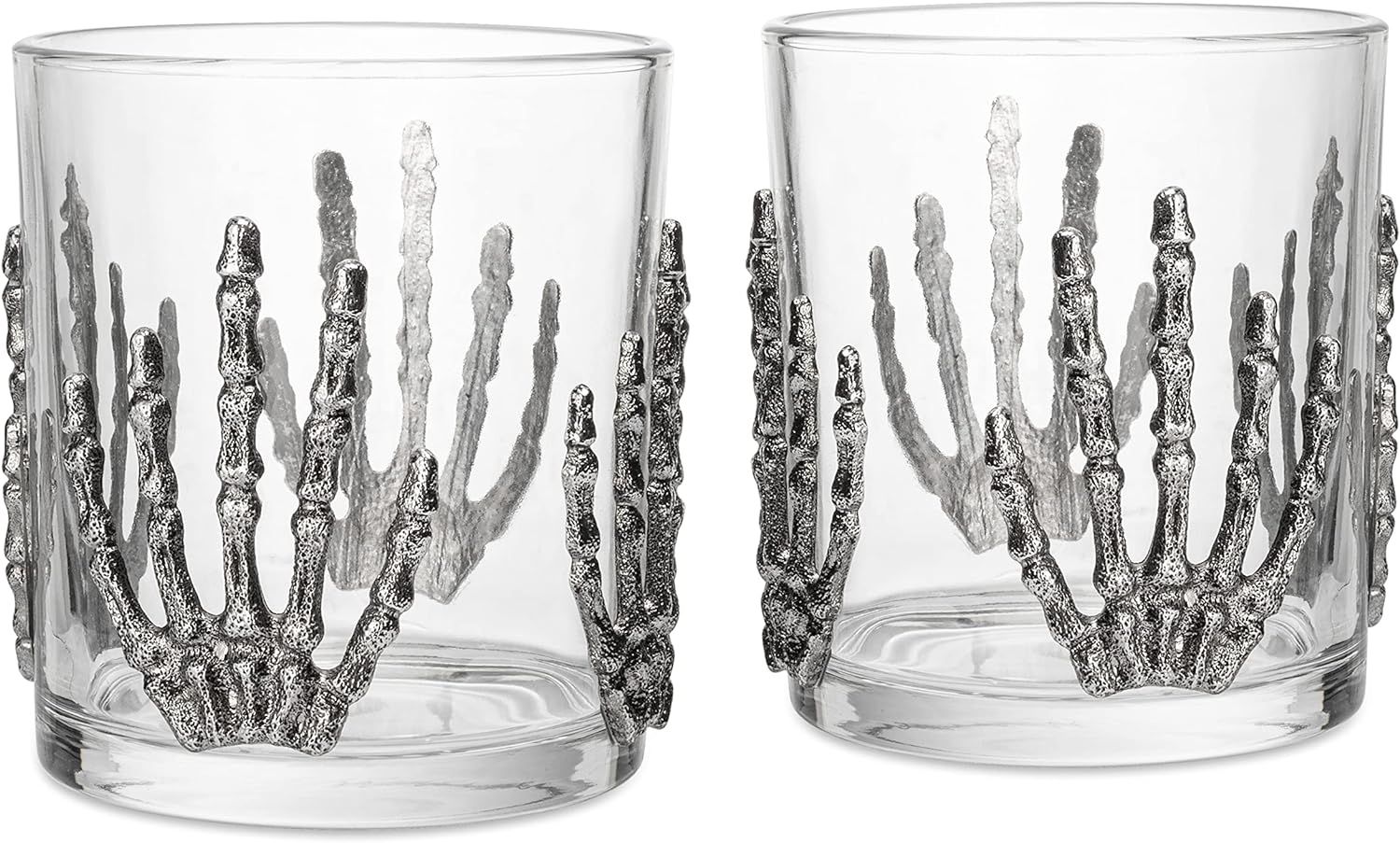 Skeleton Hand Wine Glass Set of 2 by The Wine Savant - 10 oz Glasses 5" H, Goth Gifts, Skeleton G... | Amazon (US)