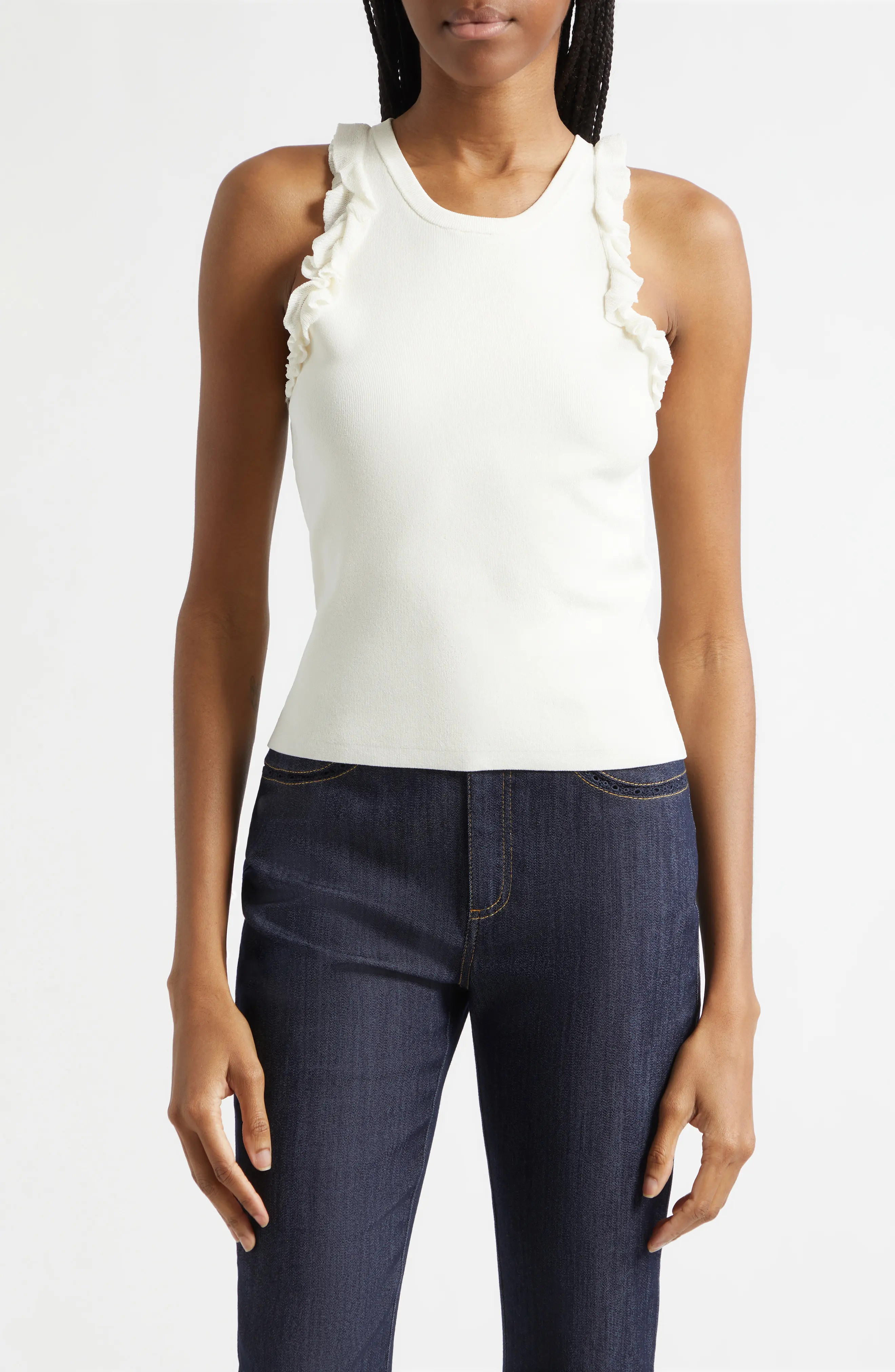 Cinq \u00e0 Sept Ruffle Tank (Women) | Nordstrom | Nordstrom