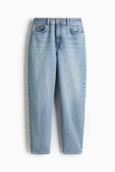 H & M - High Rise Slim Leg Mom Jeans - Blue | H&M (US + CA)