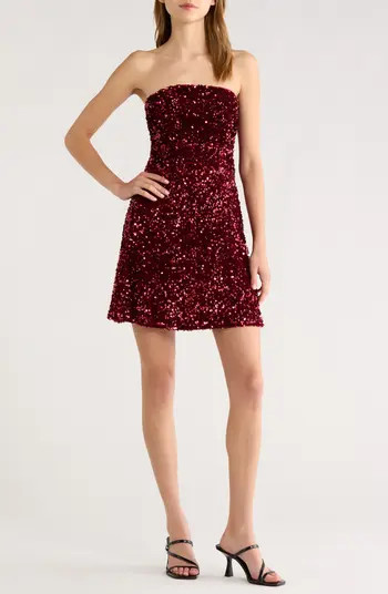 Strapless Sequin Minidress | Nordstrom