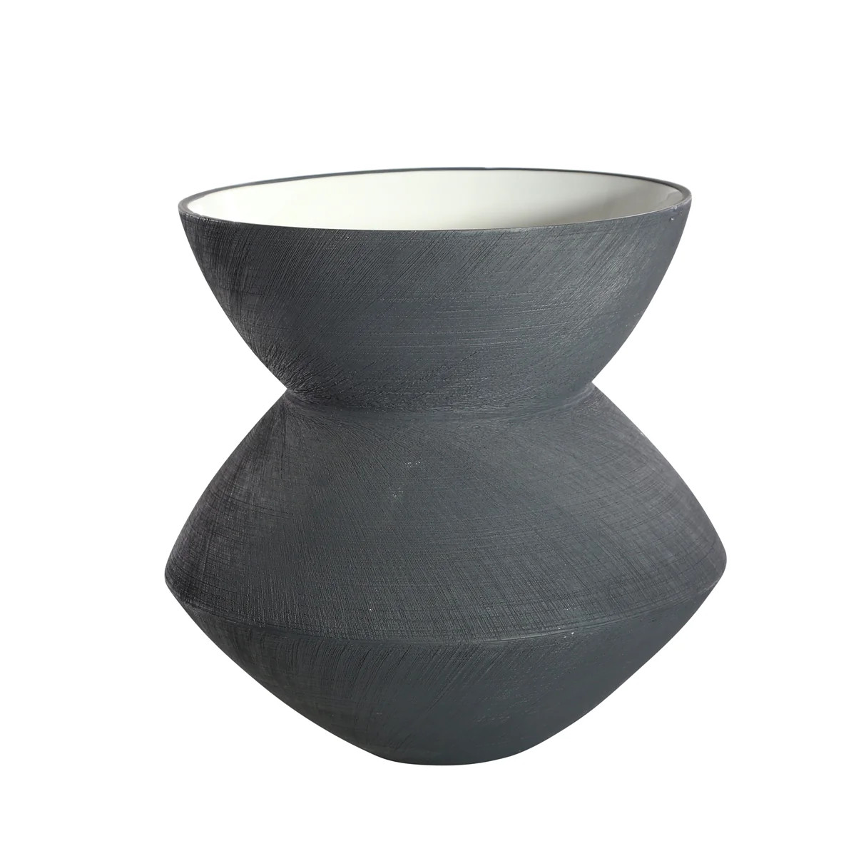 SMALL CHARCOAL ANGLED SCRATCH VASE | CC and Mike The Shop