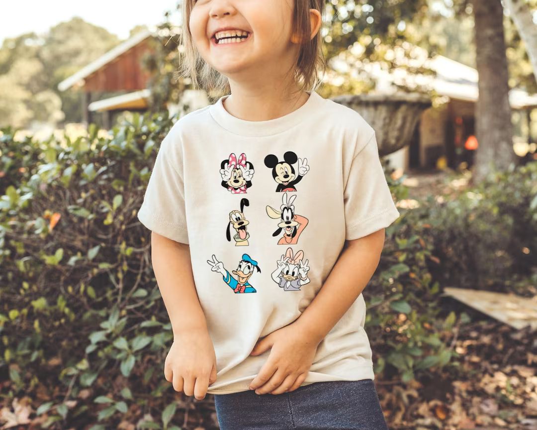 Sensational Six Mickey and Friends shirt - Toddler and Kids Bella Canvas Park Shirt | Etsy (US)