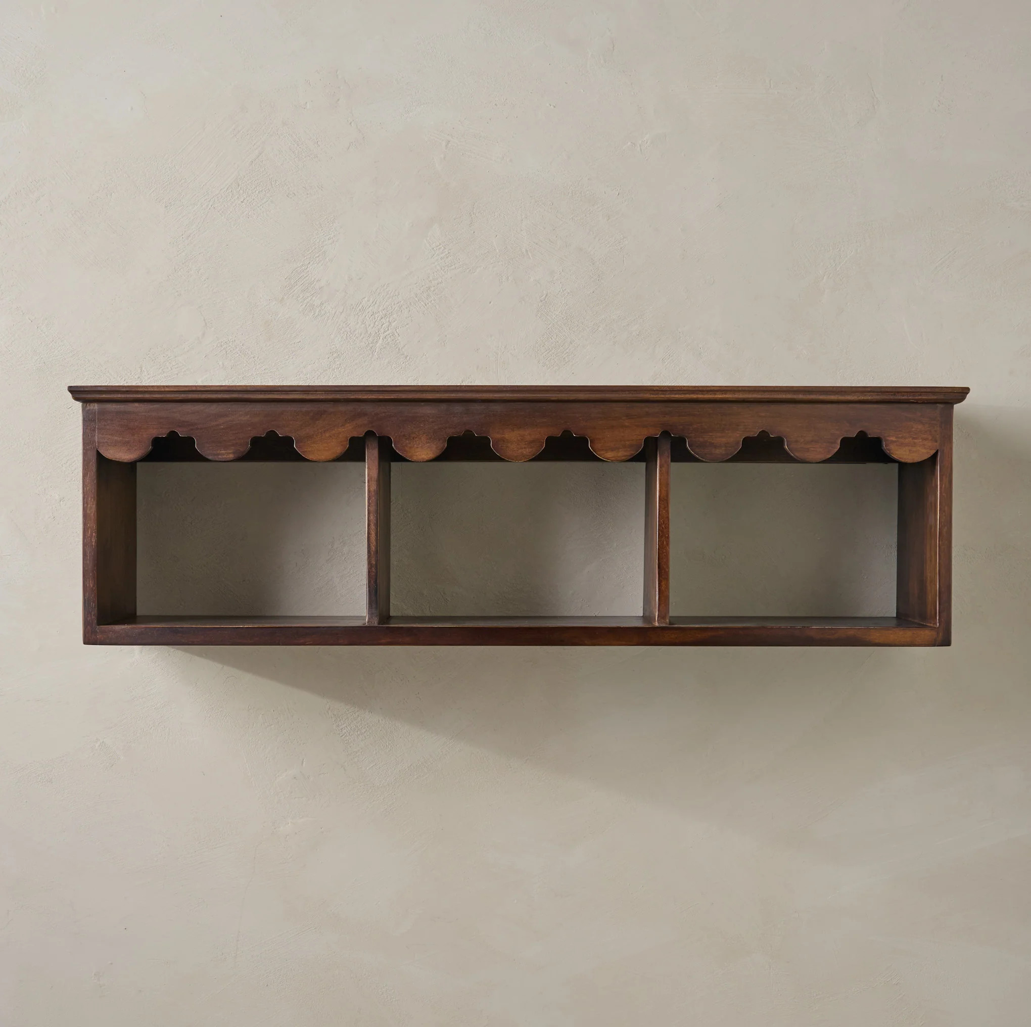 Linnea Antiqued Wood Cubby Shelf | Magnolia