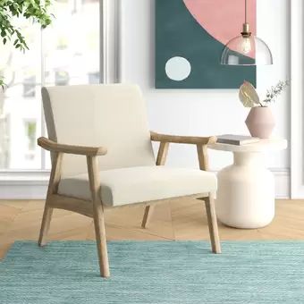 100% Polyester Linen Kayla 24" Lounge Chair | Wayfair North America