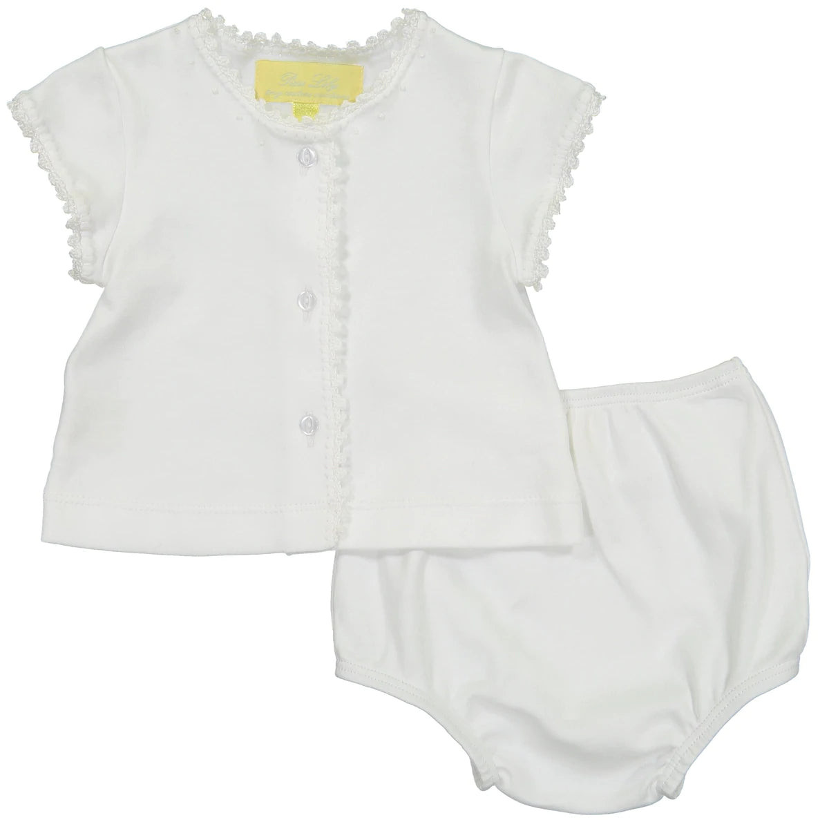Pixie Lily Jersey Crib Set - White | JoJo Mommy