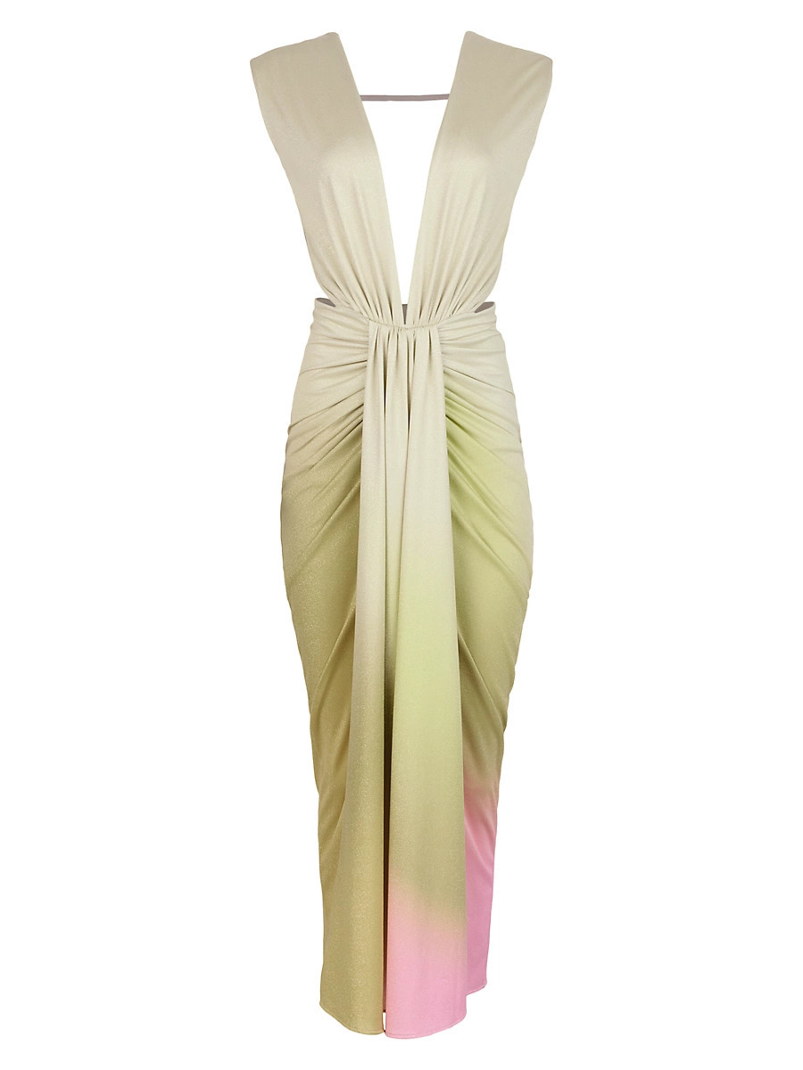 Women's Sarakiniko Nia Draped Maxi Dress - Pear - Size Large | Saks Fifth Avenue