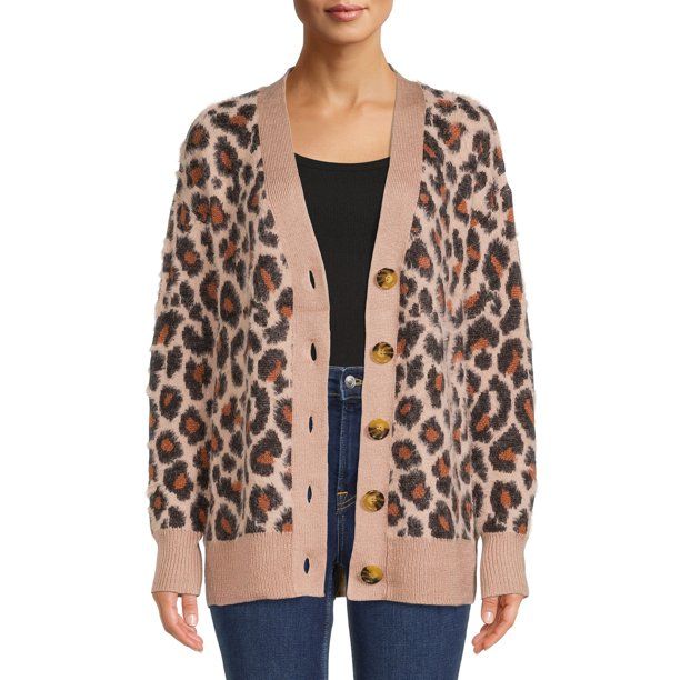 Time and Tru Women's Eyelash Cardigan Sweater | Walmart (US)