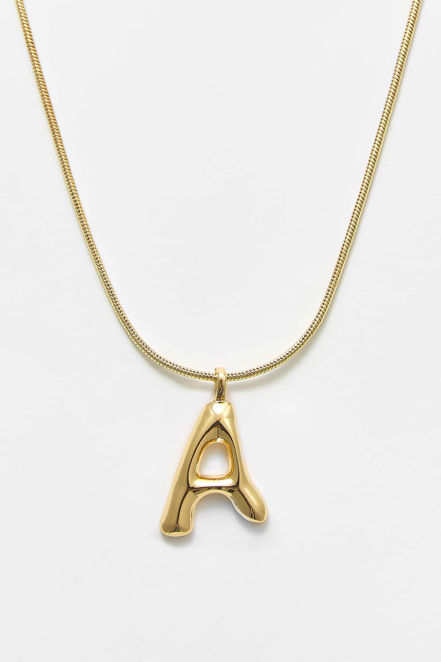 Metal letter necklace | PULL and BEAR UK