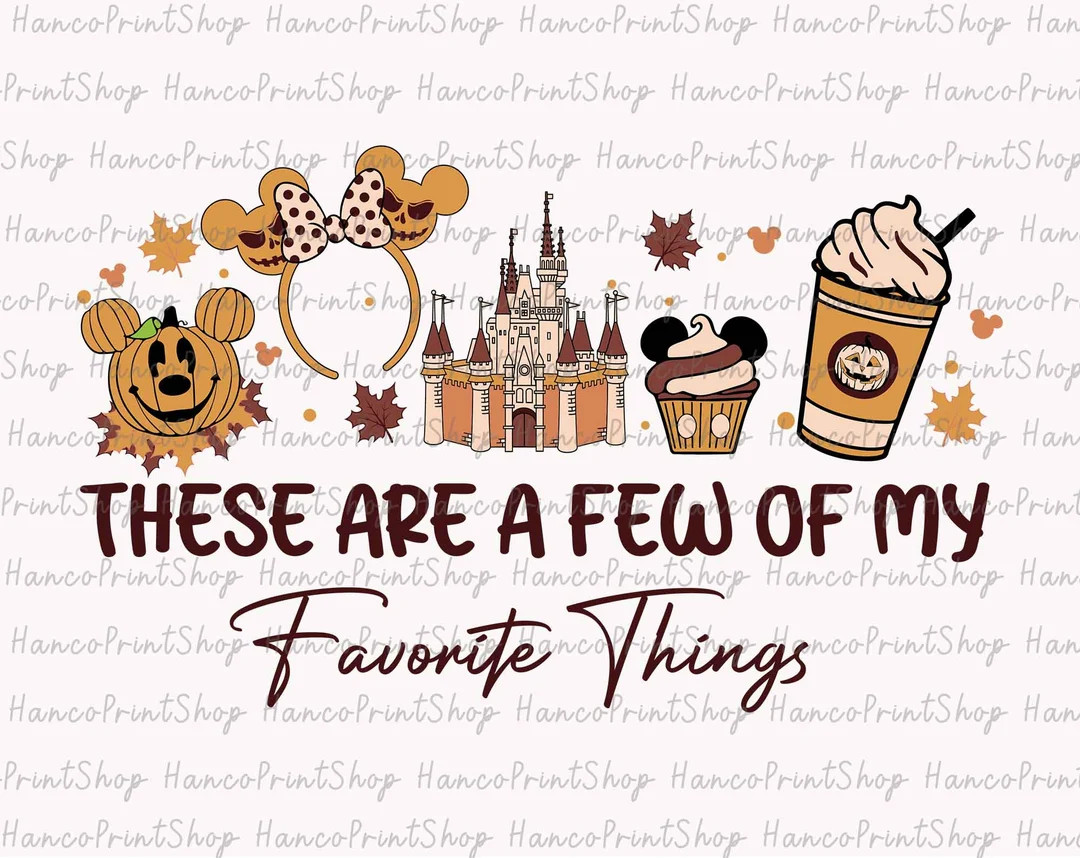 These Are A Few of My Favorite Things PNG, Mouse Snacks Png, Autumn Pumpkin, Food and Drink Png, ... | Etsy (US)