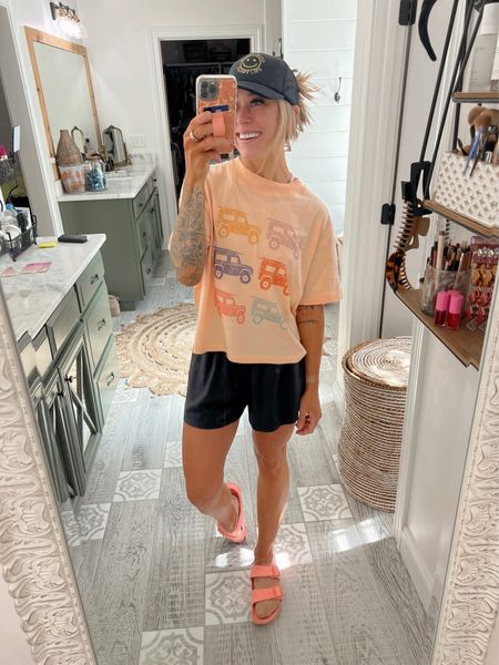 I could live in graphic tees forever —🤎⚡️ in a L here! Mountain Moverz has some of the cutest!!! Code HOLLEY25 for 25% off this weekend☺️ or code HOLLEY3 for 3 for $75! 

Graphics / tees / basics / neutrals / comfy / lifestyle / outfit / spring style / Holley Gabrielle 

#LTKSeasonal #LTKfindsunder50 #LTKstyletip